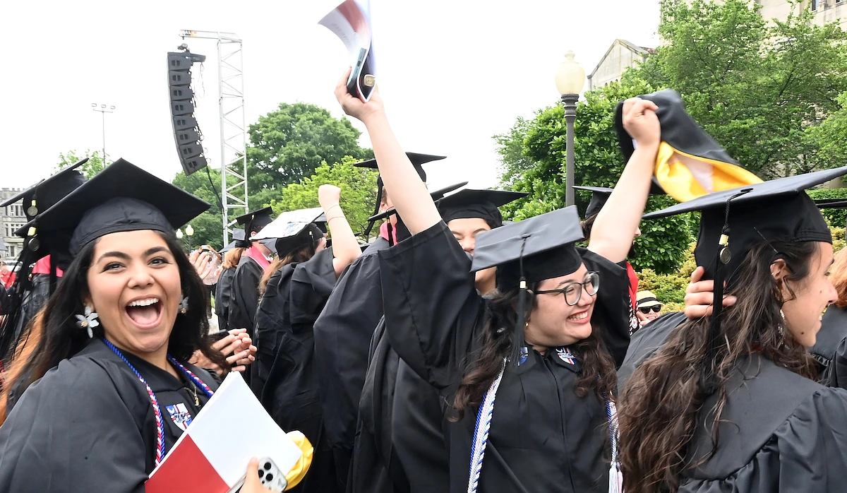 Graduates at Commencement